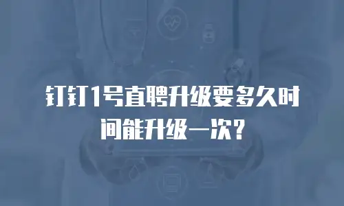钉钉1号直聘升级要多久时间能升级一次？
