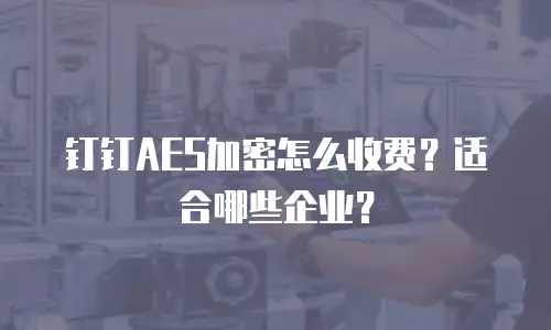 钉钉AES加密怎么收费？适合哪些企业？