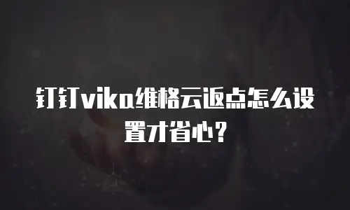 钉钉vika维格云返点怎么设置才省心？