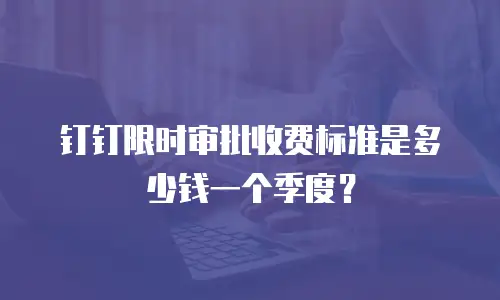 钉钉限时审批收费标准是多少钱一个季度？