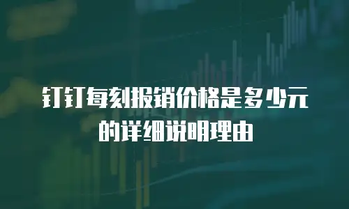 钉钉每刻报销价格是多少元的详细说明理由