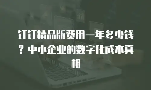 钉钉精品版费用一年多少钱？中小企业的数字化成本真相