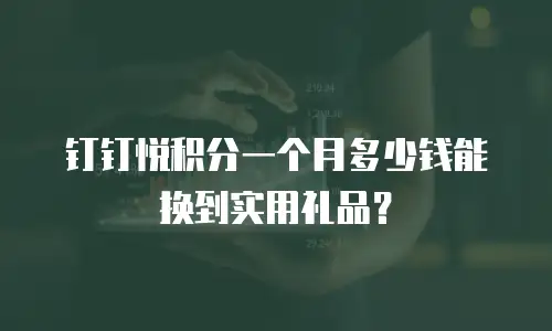 钉钉悦积分一个月多少钱能换到实用礼品？