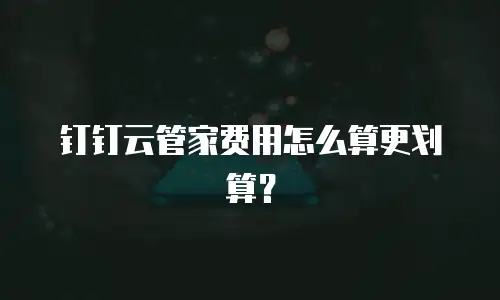 钉钉云管家费用怎么算更划算？