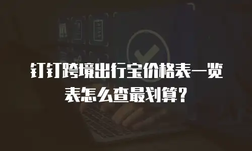 钉钉跨境出行宝价格表一览表怎么查最划算？