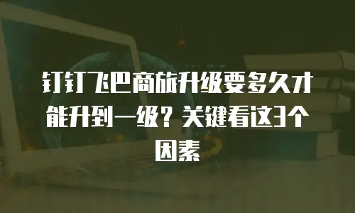 钉钉飞巴商旅升级要多久才能升到一级？关键看这3个因素