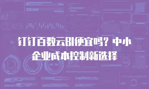 钉钉百数云BI便宜吗？中小企业成本控制新选择