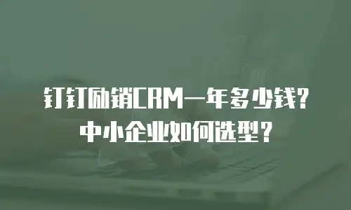 钉钉励销CRM一年多少钱？中小企业如何选型？