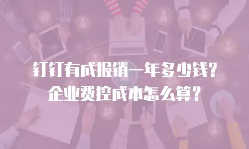 钉钉有成报销一年多少钱？企业费控成本怎么算？