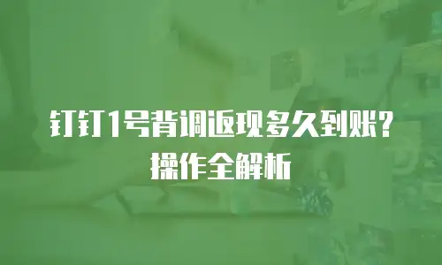 钉钉1号背调返现多久到账？操作全解析
