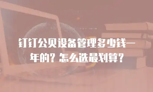 钉钉公贝设备管理多少钱一年的？怎么选最划算？