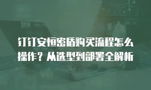 钉钉安恒密盾购买流程怎么操作？从选型到部署全解析