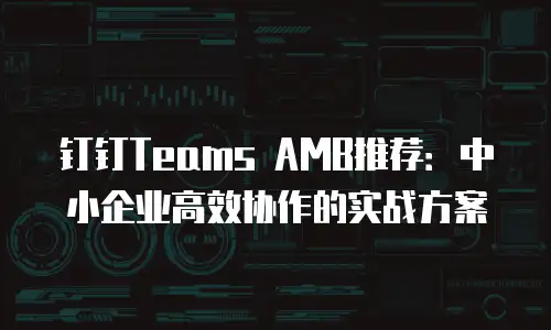 钉钉Teams AMB推荐：中小企业高效协作的实战方案