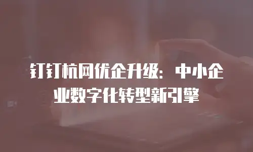 钉钉杭网优企升级：中小企业数字化转型新引擎