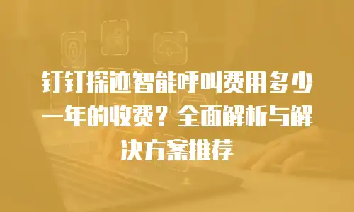 钉钉探迹智能呼叫费用多少一年的收费？全面解析与解决方案推荐