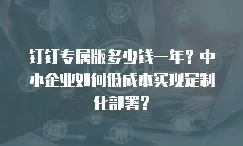 钉钉专属版多少钱一年？中小企业如何低成本实现定制化部署？