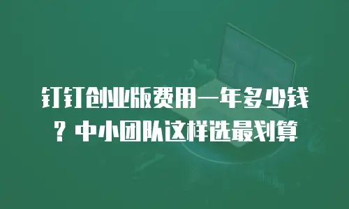 钉钉创业版费用一年多少钱？中小团队这样选最划算