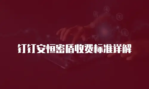 钉钉安恒密盾收费标准详解
