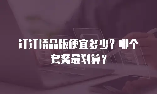 钉钉精品版便宜多少？哪个套餐最划算？