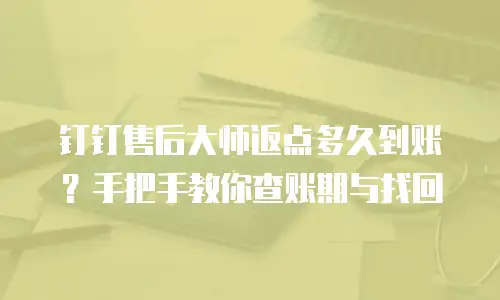 钉钉售后大师返点多久到账？手把手教你查账期与找回
