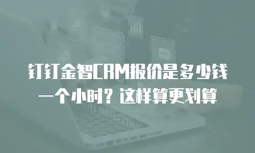 钉钉金智CRM报价是多少钱一个小时？这样算更划算