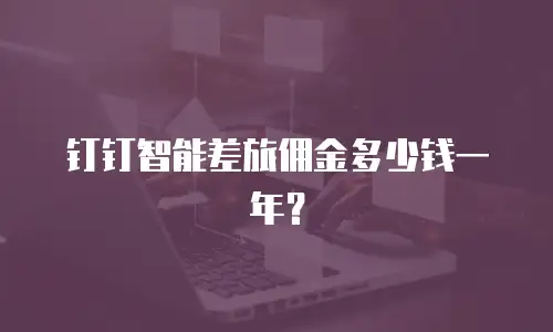 钉钉智能差旅佣金多少钱一年？