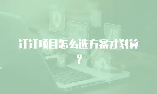 钉钉项目怎么选方案才划算？
