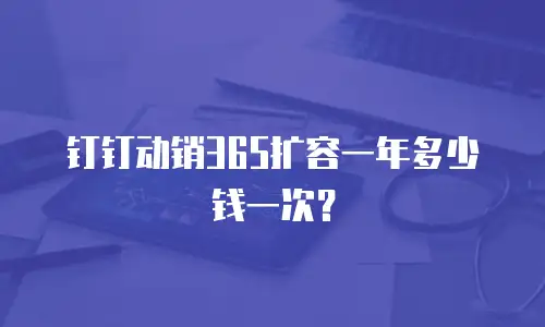 钉钉动销365扩容一年多少钱一次？