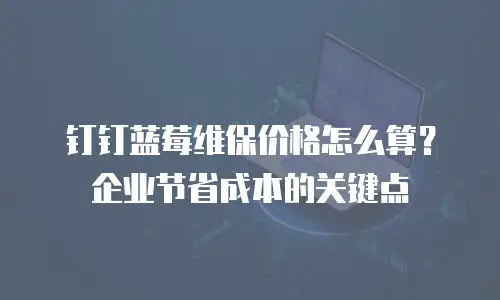 钉钉蓝莓维保价格怎么算？企业节省成本的关键点