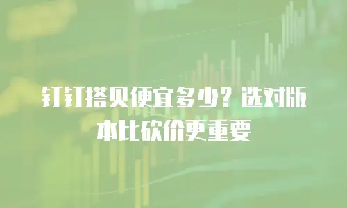 钉钉搭贝便宜多少？选对版本比砍价更重要
