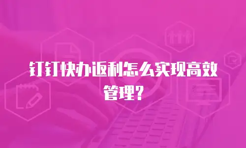 钉钉快办返利怎么实现高效管理？
