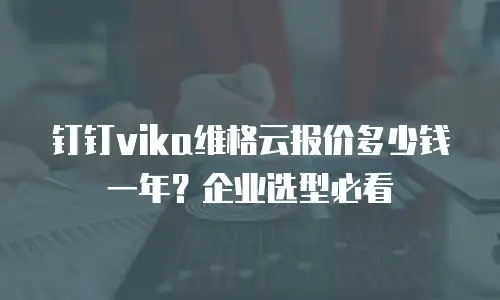钉钉vika维格云报价多少钱一年？企业选型必看