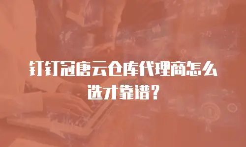 钉钉冠唐云仓库代理商怎么选才靠谱？