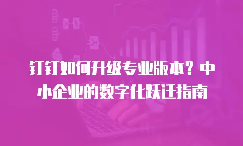 钉钉如何升级专业版本？中小企业的数字化跃迁指南