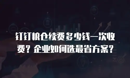 钉钉粮仓续费多少钱一次收费？企业如何选最省方案？