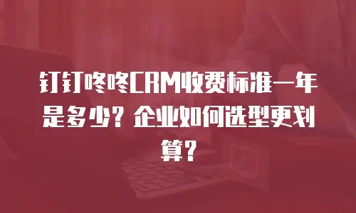 钉钉咚咚CRM收费标准一年是多少？企业如何选型更划算？