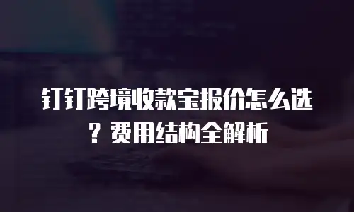 钉钉跨境收款宝报价怎么选？费用结构全解析