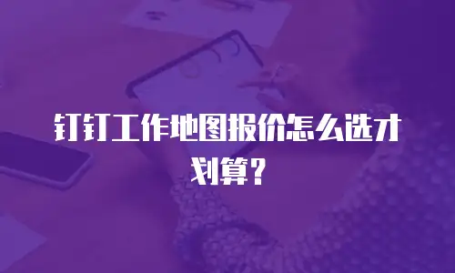 钉钉工作地图报价怎么选才划算？