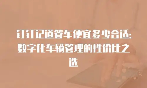 钉钉记道管车便宜多少合适：数字化车辆管理的性价比之选