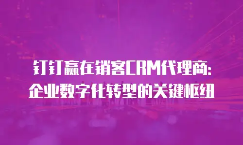 钉钉赢在销客CRM代理商：企业数字化转型的关键枢纽