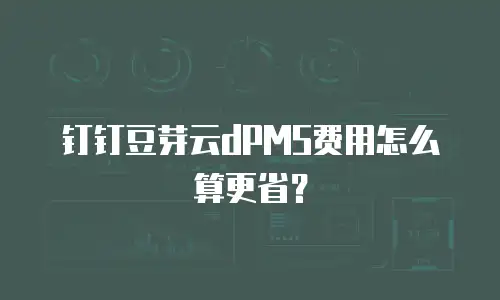 钉钉豆芽云dPMS费用怎么算更省？