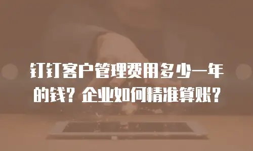 钉钉客户管理费用多少一年的钱？企业如何精准算账？