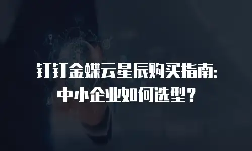 钉钉金蝶云星辰购买指南：中小企业如何选型？