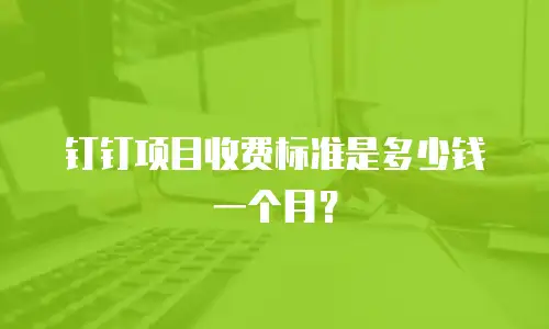 钉钉项目收费标准是多少钱一个月？