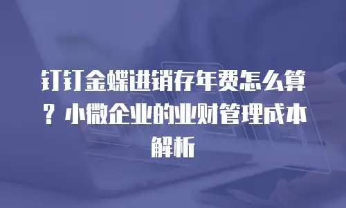 钉钉金蝶进销存年费怎么算？小微企业的业财管理成本解析