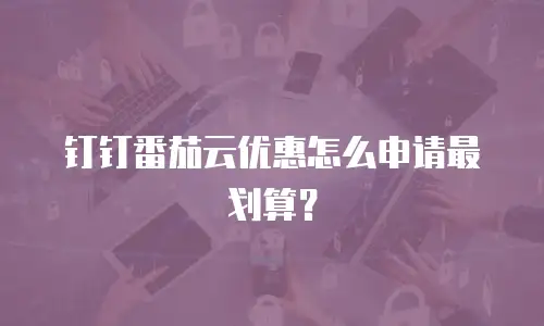 钉钉番茄云优惠怎么申请最划算？