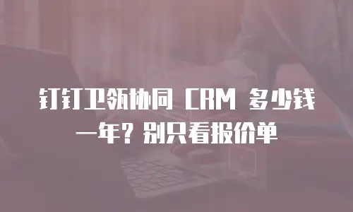 钉钉卫瓴协同 CRM 多少钱一年？别只看报价单