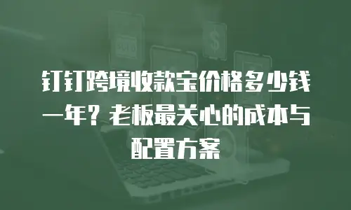 钉钉跨境收款宝价格多少钱一年？老板最关心的成本与配置方案