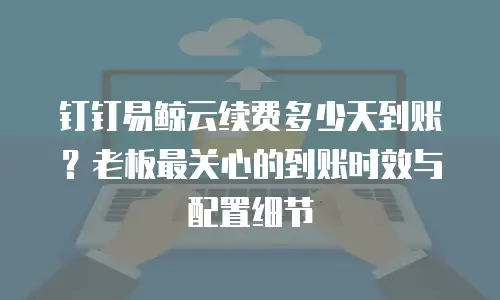 钉钉易鲸云续费多少天到账？老板最关心的到账时效与配置细节