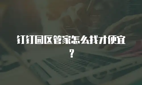 钉钉园区管家怎么找才便宜？